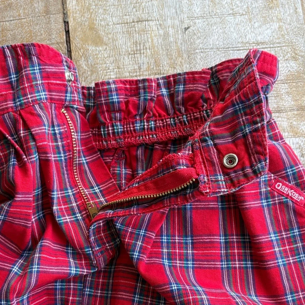 Vintage Oshkosh Red Plaid Skirt size 6x